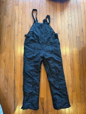 Black Insulated Bib Overalls -small